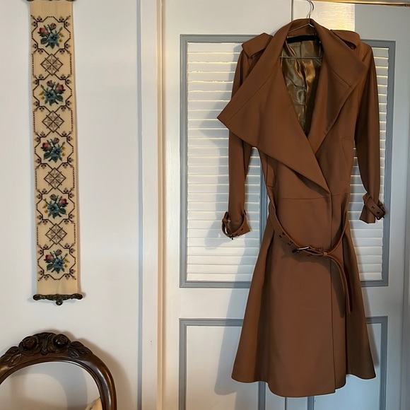 L.A.M.B. Jackets & Blazers - L.A.M.B. Dark Tan Low Belted Wool Coat